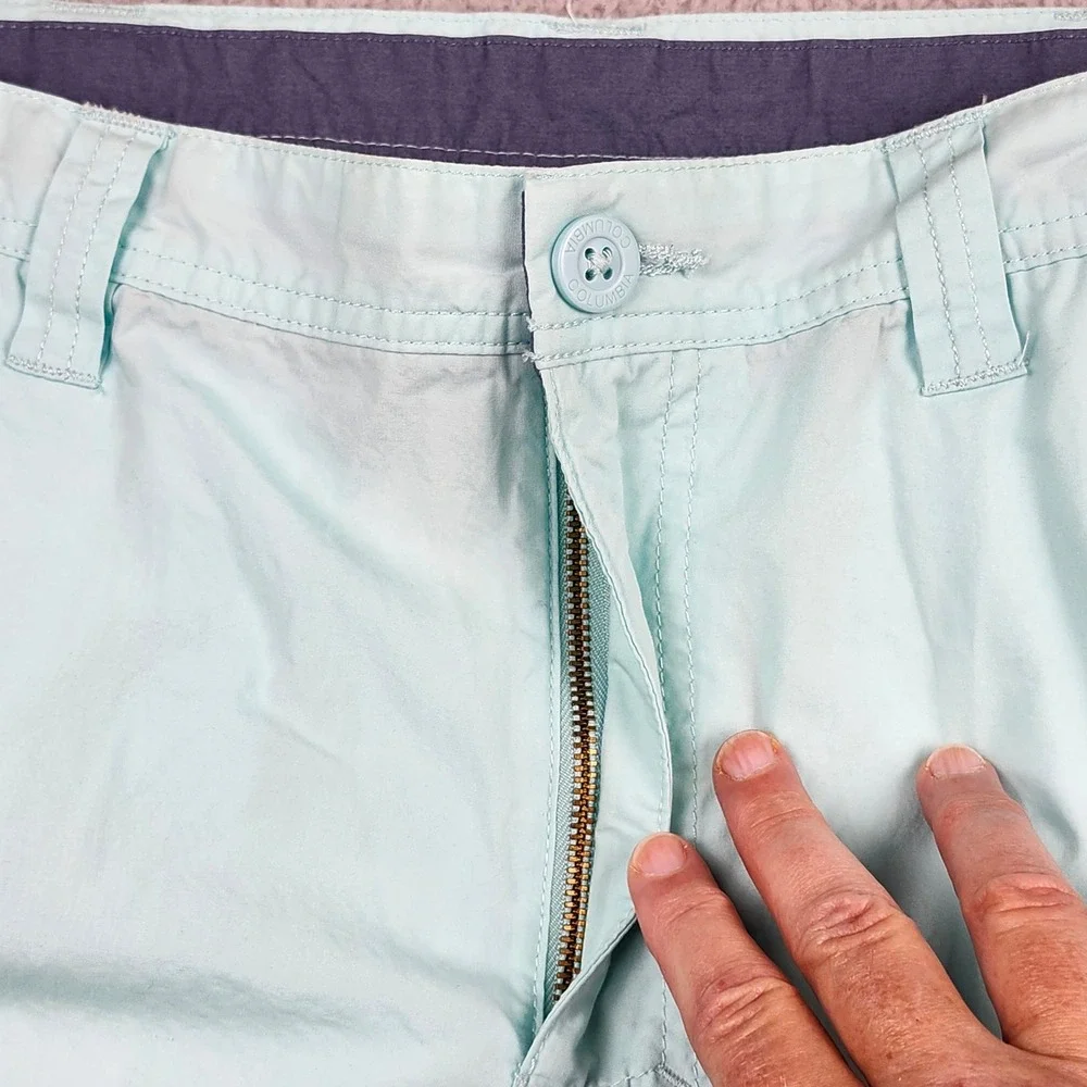 Columbia Mens 38 Shorts Casual Outdoor Hiking Travel Green Sportswear Beach Walk